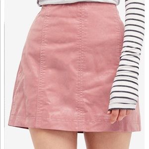 Free People Vegan Leather Mini Skirt
